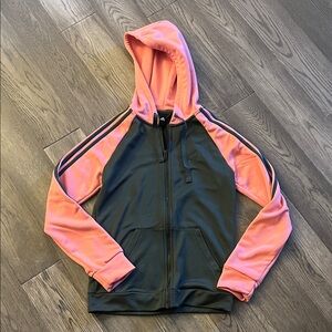 Women’s Adidas Hoodie with Coral and Charcoal Accents